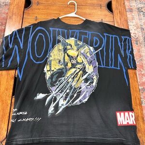 Black and Blue Wolverine Graphic Short Sleeve Tee